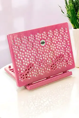 Plastik Rahle - Pratik Rahle - Masa Üstü Rahlesi - Kitap Okuma Standı - Pembe 