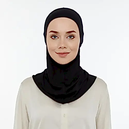 Pratik Boyunluklu Tesettür Hijab Bone Siyah 