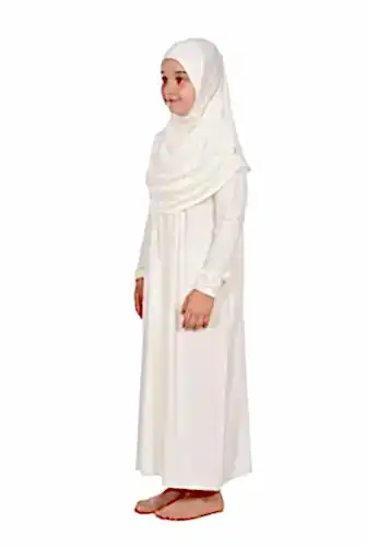 Pratik Çocuk Namaz Elbisesi 8-12 Yaş Krem - 2
