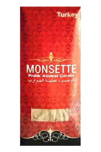 Pratik Hac Umre Abdest Çorabı - Krem - İhvan (1)