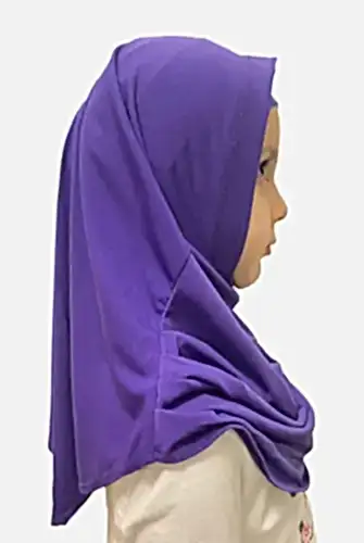 Pratik Hazır Geçmeli Çocuk Eşarbı Mor - ihvanonline (1)