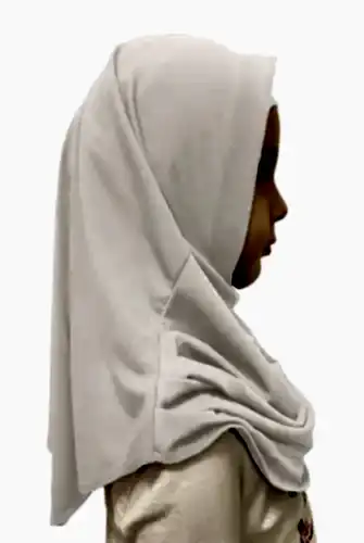 Pratik Hazır Geçmeli Çocuk Eşarp Krem - 2