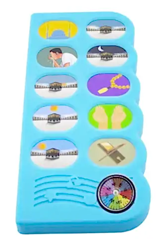 Pusulalı Kıbleyi Gösteren Sesli Namaz Öğreten Cihaz Mavi 