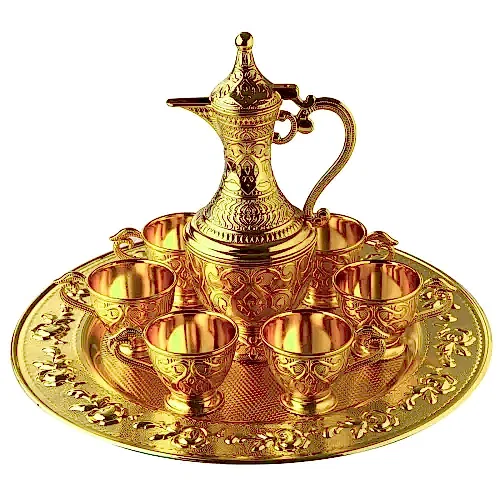 Safir 8 Parça Zemzem Takımı Hediyelik ve Sunumluk Set - Altın Renk - ihvanonline (1)