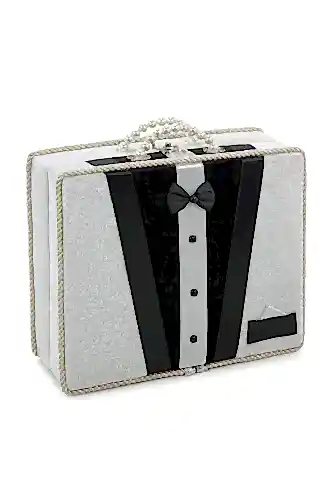 Sandıklı Damat Bohçasına Uygun Kuranı Kerim Seti Çeyizlik Seccade Seti Beyaz-Siyah - ihvanonline (1)