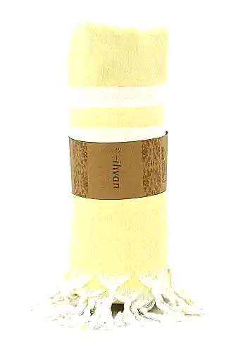 Sarı Pamuk Bambu Peştemal 