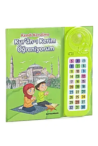 Sesli Elif Ba Kuranı Kerim Öğreten Cihaz Seti Kitaplı Yeşil - 1