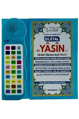 Sesli Yasini Şerif Ögreten Cihaz Sesli Yasin Kitaplı - Mavi 