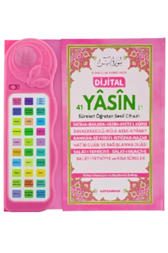 Sesli Yasini Şerif Ögreten Cihaz Sesli Yasin Kitaplı - Pembe 