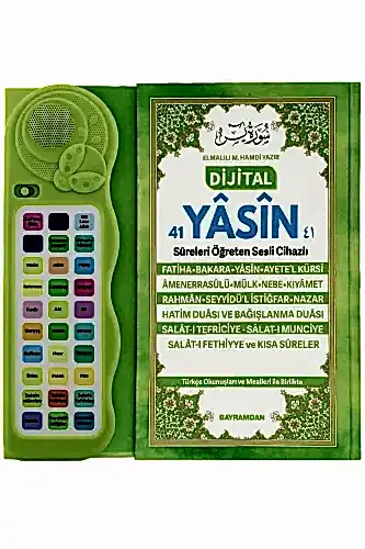 Sesli Yasini Şerif Ögreten Cihaz Sesli Yasin Kitaplı - Yeşil 