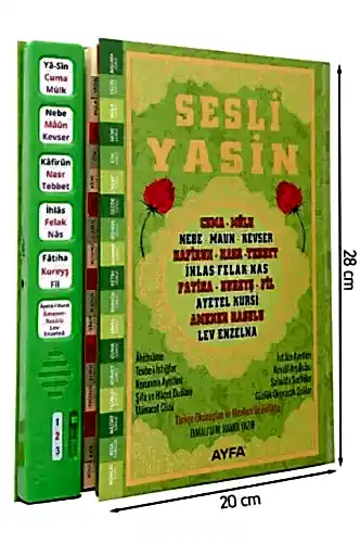 Sesli Yasini Şerif - Rahle Boy - 224 Sayfa - Yeşil Renkli - Ayfa Yayınevi 