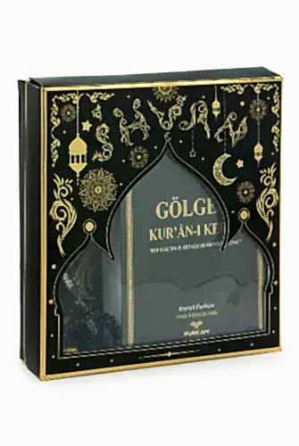 Silinebilir Kalemli Gölgeli Kuranı Kerim Seti Tesbihli Seccade Seti Siyah - ihvanonline (1)