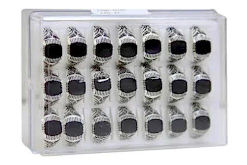 Taşlı Erkek Yüzüğü - 42 Adet-6128 