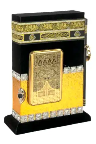 Taşlı Kabe Maketli Kuranı Kerim - Hafız Boy - Gold - 1