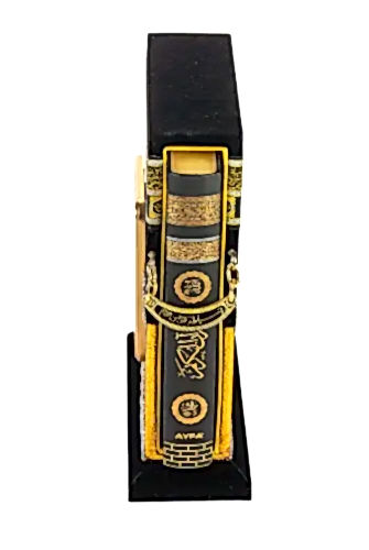 Taşlı Kabe Maketli Kuranı Kerim - Hafız Boy - Gold - Ayfa Yayınevi (1)