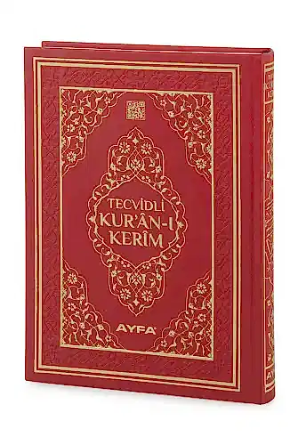 Tecvidli Kuranı Kerim - Termo Deri - Orta Boy - Kırmızı Renkli - Ayfa Yayınevi - Bilgisayar Hatlı - 1
