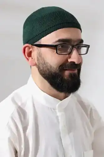 Yeşil Süper Namaz Dantel Detaylı Örme Orlon Namaz Takkesi - ihvanonline (1)