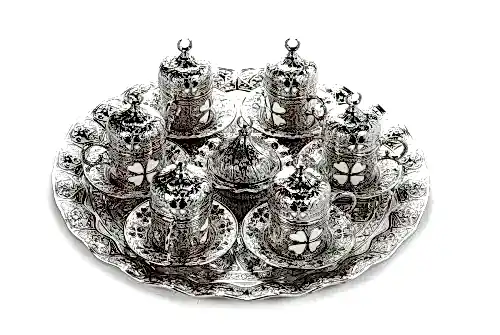 Yonca Yuvarlak 6'lı Kahve Seti Kutulu 113-A-K-11 - 1